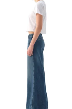 Amo Denim Edith Wide Leg Trouser in^ Denim