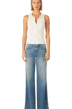 Amo Denim Sabine Wide Leg Jeans in^ Denim