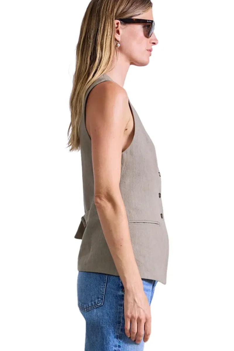 Apiece Apart Helena V-neck Vest in^ Blazers & Outerwear