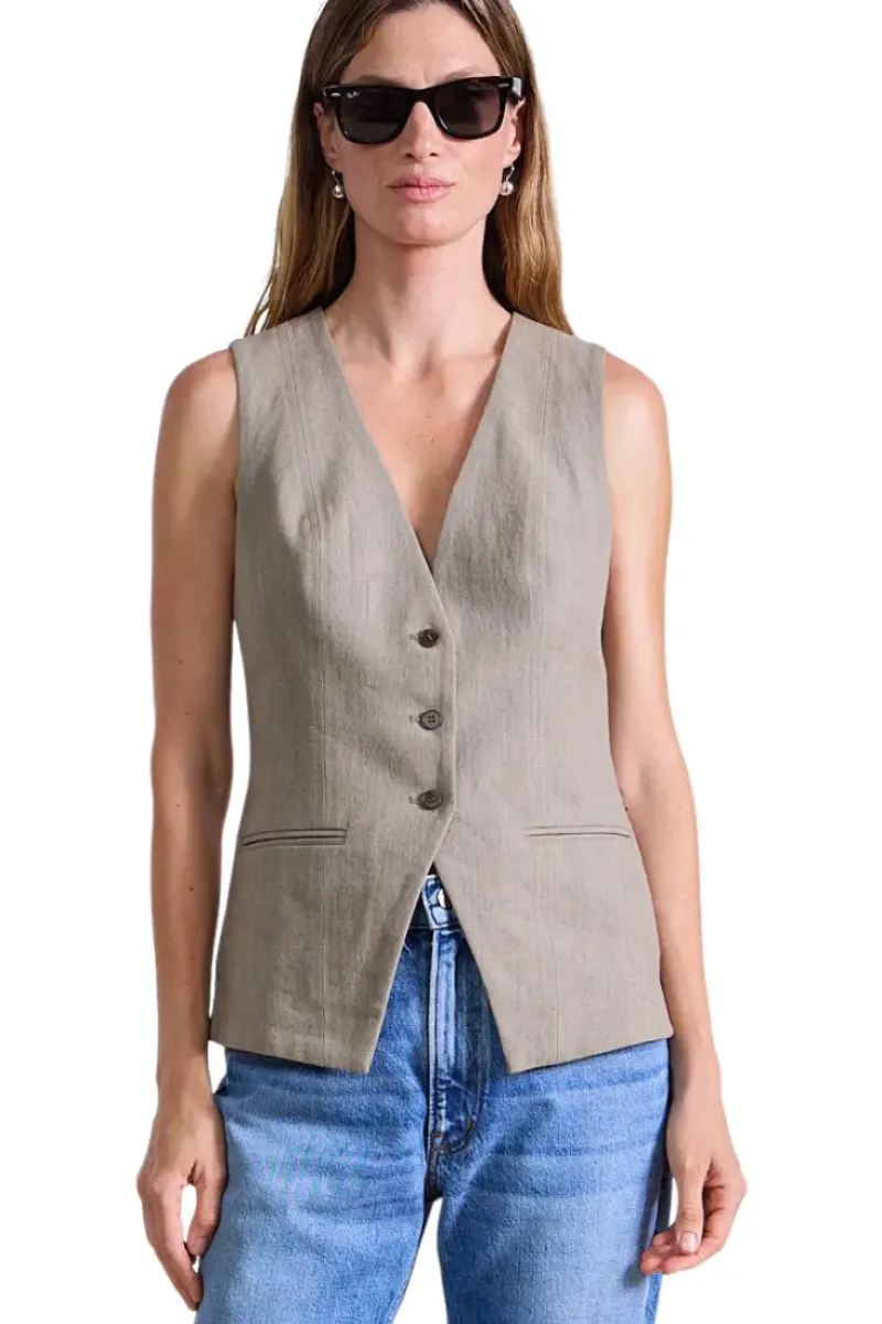 Apiece Apart Helena V-neck Vest in^ Blazers & Outerwear