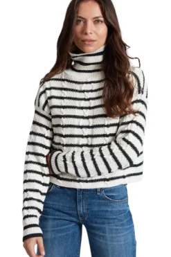 ASKK-NY ASKK NY Cable Cropped Turtleneck in^ Sweaters