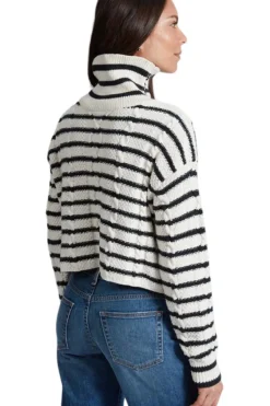 ASKK-NY ASKK NY Cable Cropped Turtleneck in^ Sweaters
