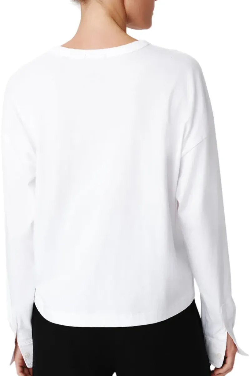ATM AnthonyThomas Melillo ATM Heavyweight Jersey Mixed Media Top in^ Tops