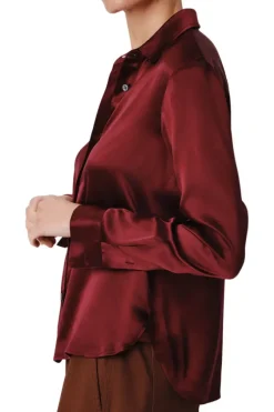 ATM AnthonyThomas Melillo ATM Silk Charmeuse Classic Shirt in^ Tops