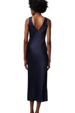 ATM AnthonyThomas Melillo ATM Silk Charmeuse Slit Detail Bias Midi Dress in^ Dresses & Jumpsuits