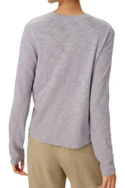 ATM AnthonyThomas Melillo ATM Slub Jersey Long Sleeve Crop Tee^ Tops