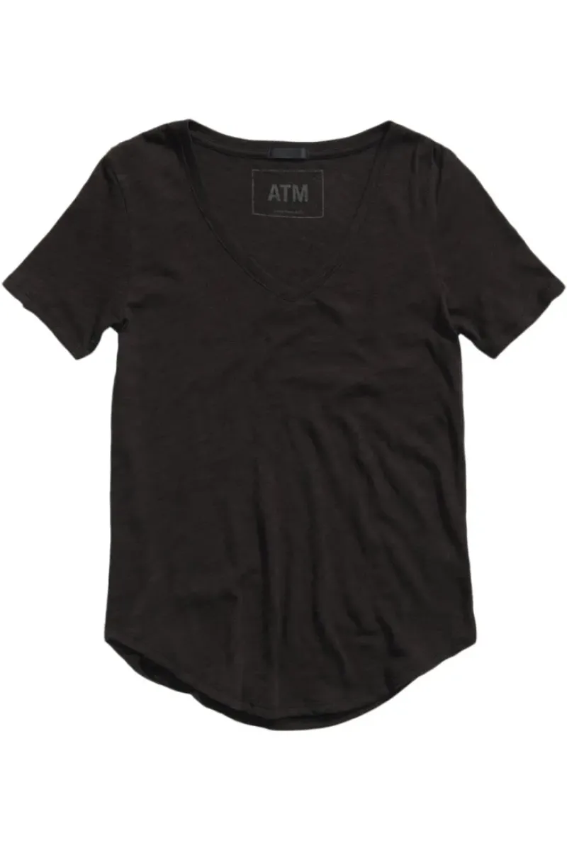 ATM AnthonyThomas Melillo ATM Slub Jersey V-neck Short Sleeve Vneck Tee^ Tops