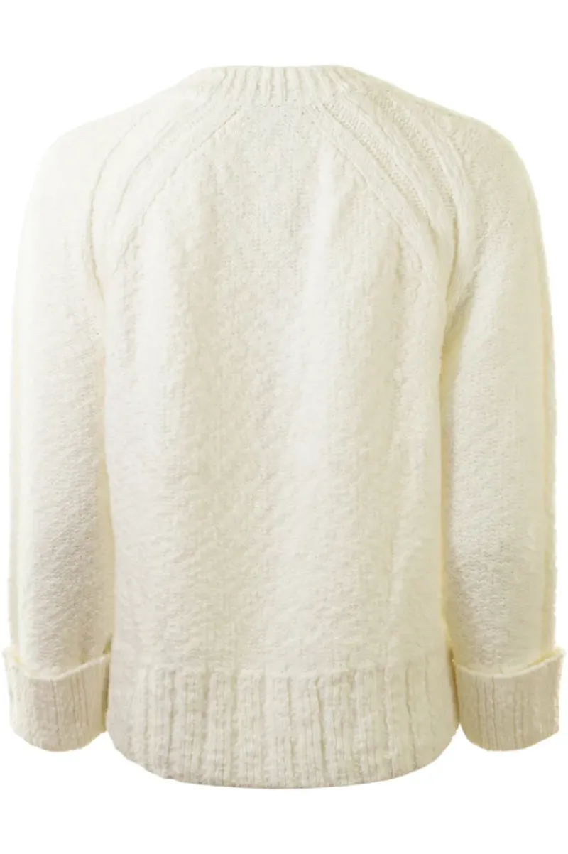 AUTUMN CASHMERE Raglan Crew with Cuffed Bracelet Sleeves in^ Sweaters