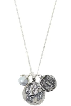 Chan Luu Inc. Chan Luu Grecian Coin Necklace in Silver^ Necklaces