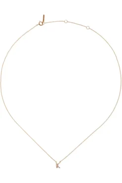 Chan Luu Inc. Chan Luu 14k Gold and White Diamond Initial Necklace^ Necklaces