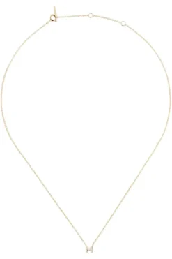 Chan Luu Inc. Chan Luu 14k Gold and White Diamond Initial Necklace^ Necklaces