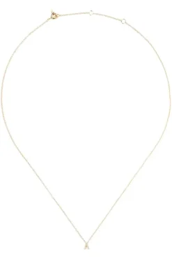 Chan Luu Inc. Chan Luu 14k Gold and White Diamond Initial Necklace^ Necklaces