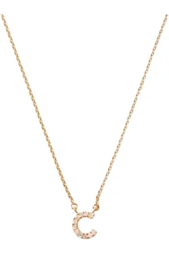 Chan Luu Inc. Chan Luu 14k Gold and White Diamond Initial Necklace^ Necklaces