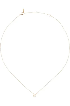 Chan Luu Inc. Chan Luu 14k Gold and White Diamond Initial Necklace^ Necklaces