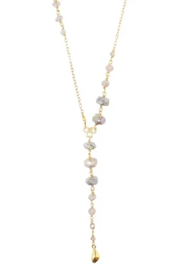 CHAN LUU INC. Chan Luu Lariat Beaded Necklace in Yellow Gold^ Necklaces