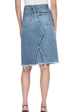 Frame Denim Deconstructed Skirt in^ Denim|Pants, Shorts, & Skirts