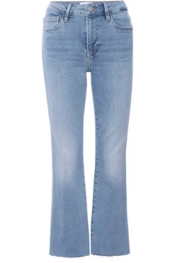 Frame Denim Le Crop Mini Boot Step Fray in^ Denim