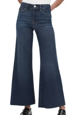 Frame Denim Le Palazzo Crop Raw After in^ Denim