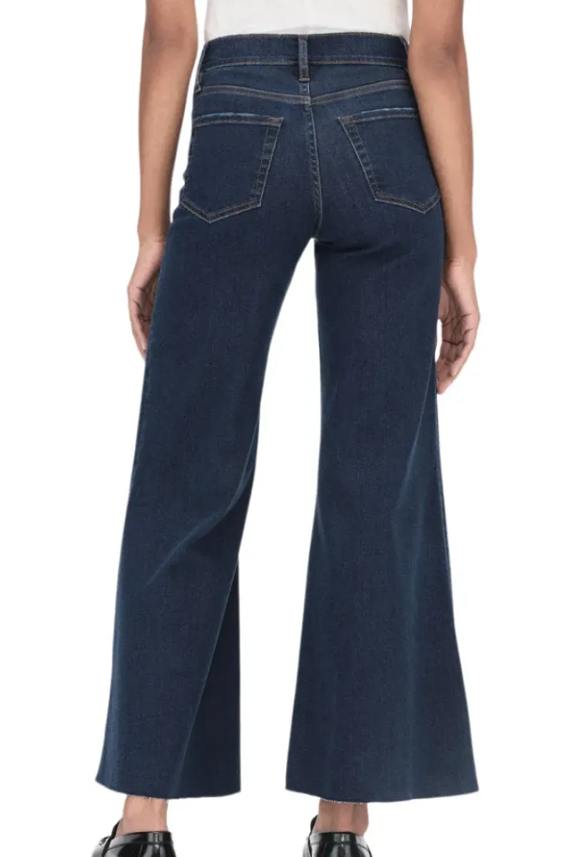 Frame Denim Le Palazzo Crop Raw After in^ Denim