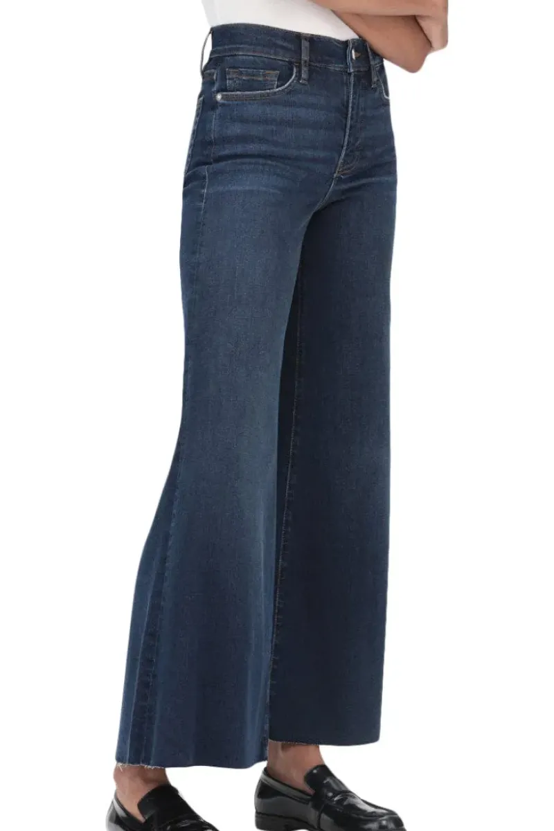 Frame Denim Le Palazzo Crop Raw After in^ Denim