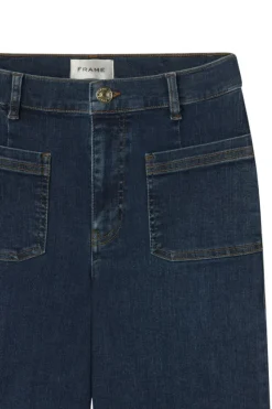 Frame Denim Le Slim Palazzo Bardot Pocket in^ Denim