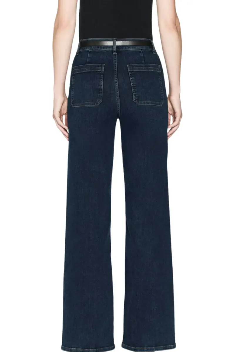 Frame Denim Le Slim Palazzo Bardot Pocket in^ Denim