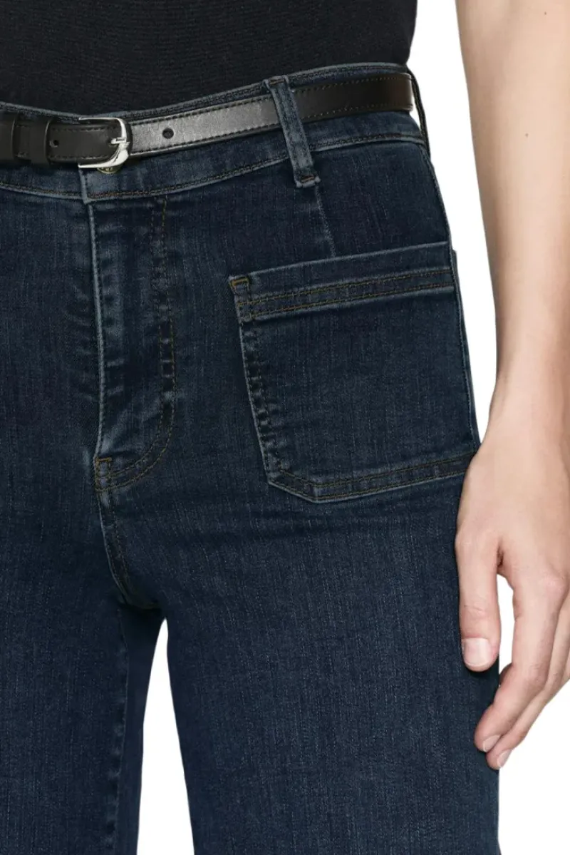 Frame Denim Le Slim Palazzo Bardot Pocket in^ Denim
