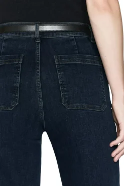 Frame Denim Le Slim Palazzo Bardot Pocket in^ Denim