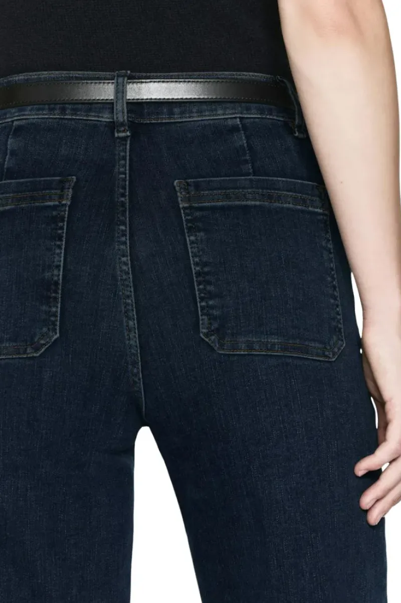 Frame Denim Le Slim Palazzo Bardot Pocket in^ Denim