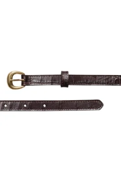 Frame Denim Petite Timeless Belt in Dark Chocolate w/ Gold Hardware^ Belts