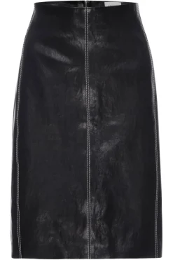 Frame Denim Seam Detail Leather Skirt in^ Pants, Shorts, & Skirts