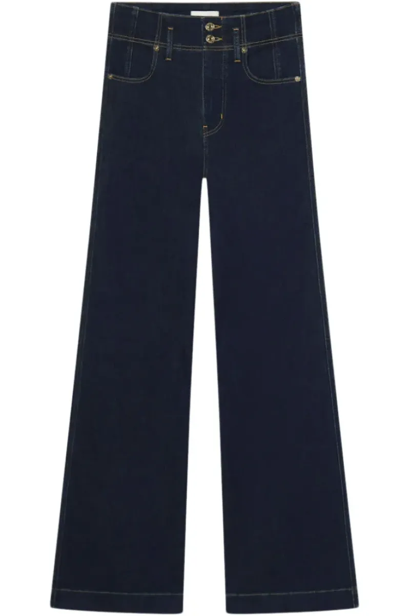 Frame Denim The Seamed Wide Trouser in^ Denim