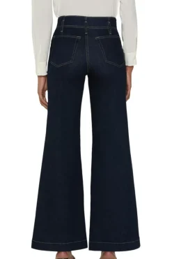 Frame Denim The Seamed Wide Trouser in^ Denim