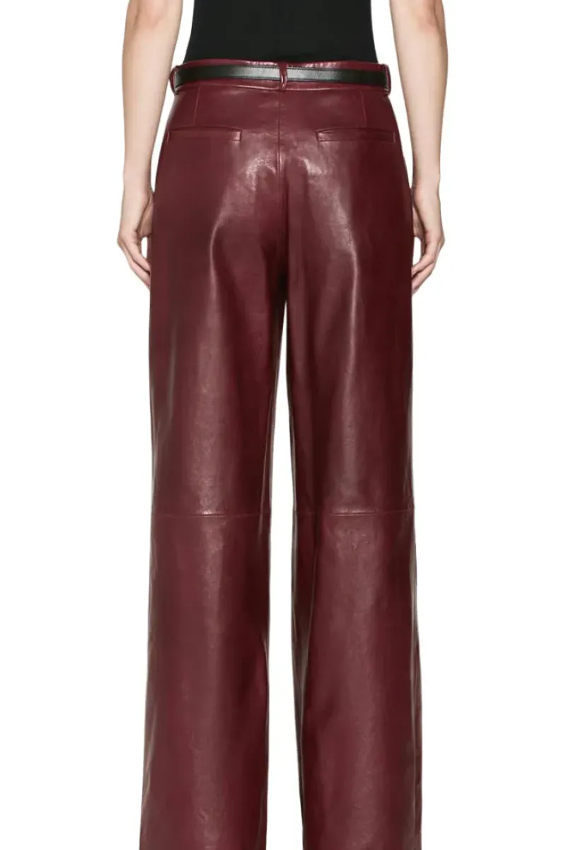 Frame Denim Wide Leather Trousers in^ Pants, Shorts, & Skirts