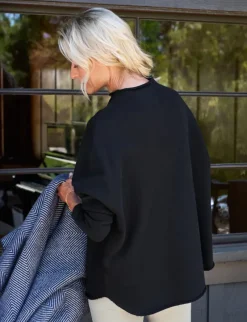 Frank & Eileen Effie Funnel Neck Capelet in^ Tops