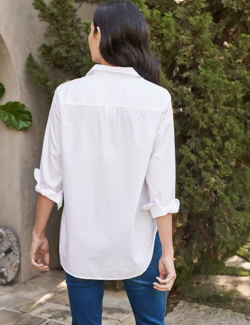 Frank & Eileen Frank Poplin Button Down in White^ Tops
