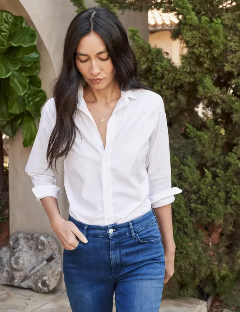 Frank & Eileen Frank Poplin Button Down in White^ Tops