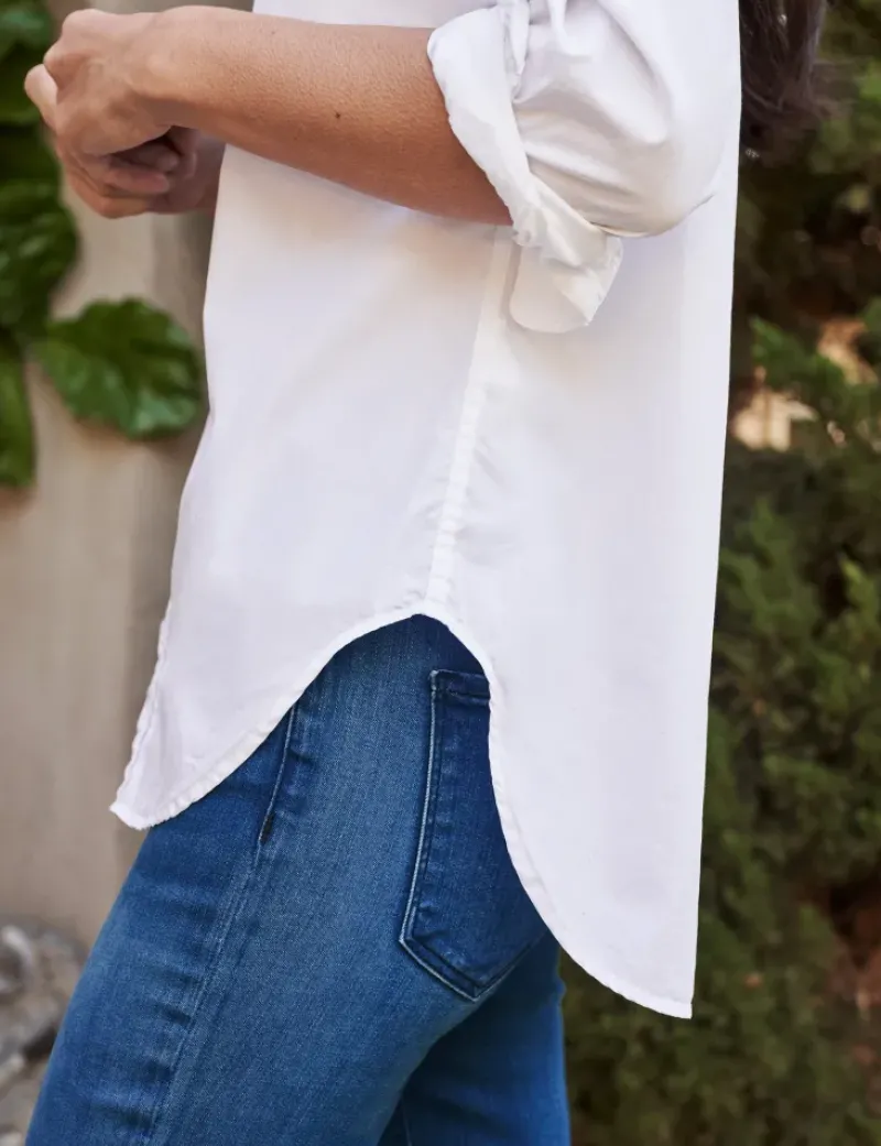 Frank & Eileen Frank Poplin Button Down in White^ Tops