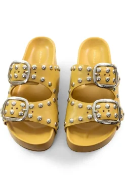 Loeffler Randall Jack Studded Sandal in Khaki - Silver^ Shoes
