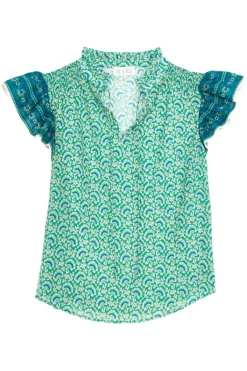 M.A.B.E. Dana Short Sleeve Top in^ Tops