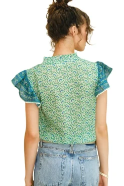 M.A.B.E. Dana Short Sleeve Top in^ Tops