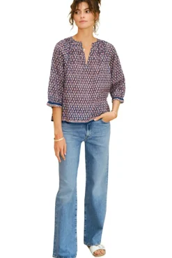 M.A.B.E. Mari Printed Top in^ Tops