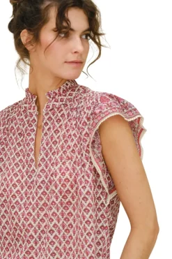 M.A.B.E. Viti Short Sleeve Top in^ Tops