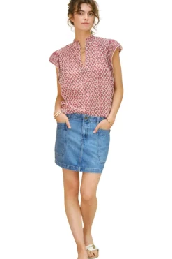 M.A.B.E. Viti Short Sleeve Top in^ Tops