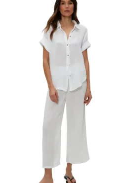 MICHAEL STARS Bailey Button Down Shirt in^ Tops