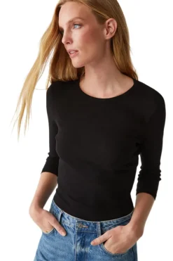 MICHAEL STARS Dakota 3/4 Sleeve Tee in White^ Tops