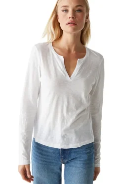 MICHAEL STARS Hailie Rib Mixed Tee^ Tops