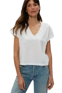 MICHAEL STARS Harlan Cropped V-Neck Tee^ Tops