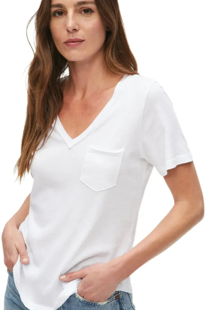 MICHAEL STARS Hayden V-neck Tee w/ Pocket^ Tops