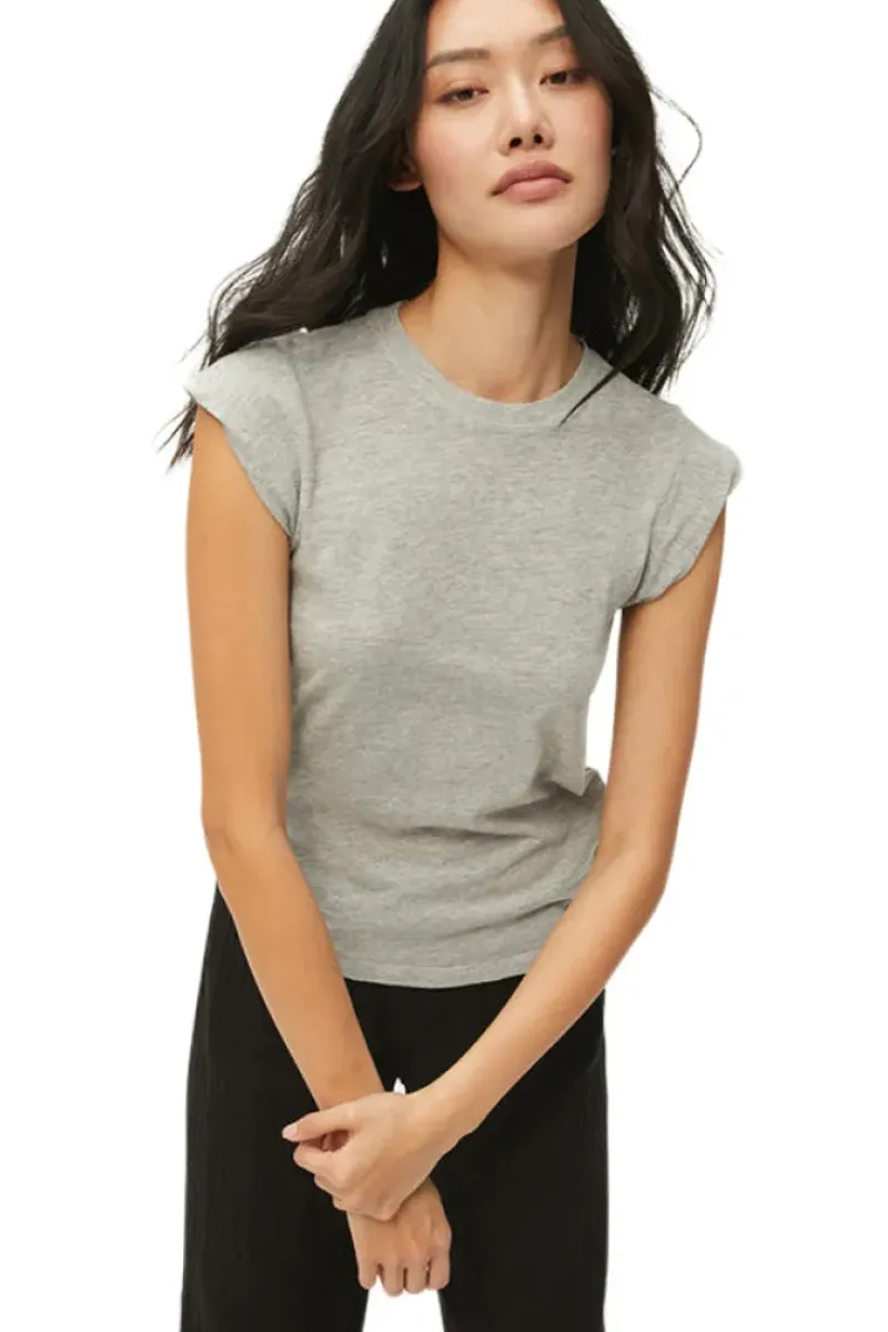 MICHAEL STARS Joey Power Shoulder Tee^ Tops